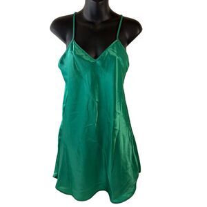 Featherbed‎ New York USA sexy gown lingerie green small rn#44782